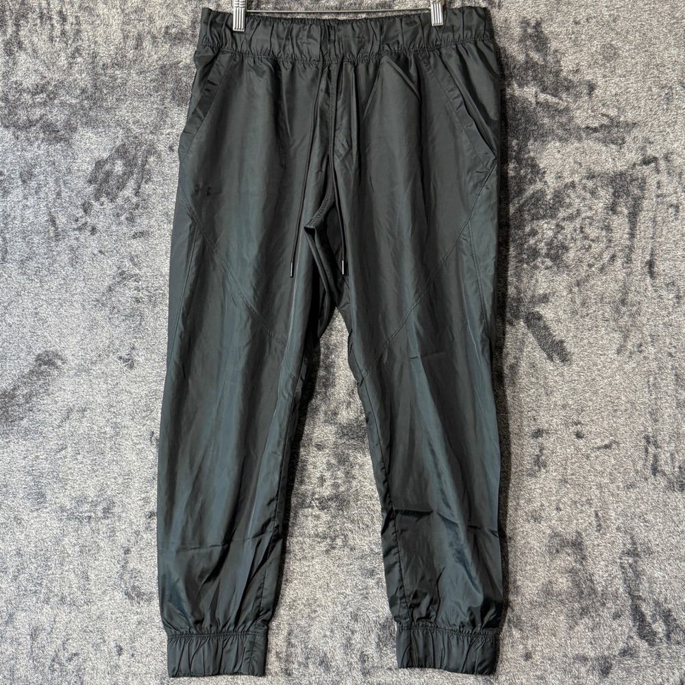 Under Armour Storm Pants Joggers Womens Large Black Loose Fit Water Resistant
